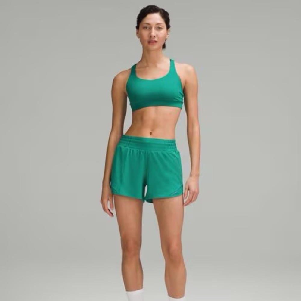 New Lululemon Hotty Hot High-Rise Lined Short 4" Cascadia Green / Size 2 NWT - Picture 2 of 8